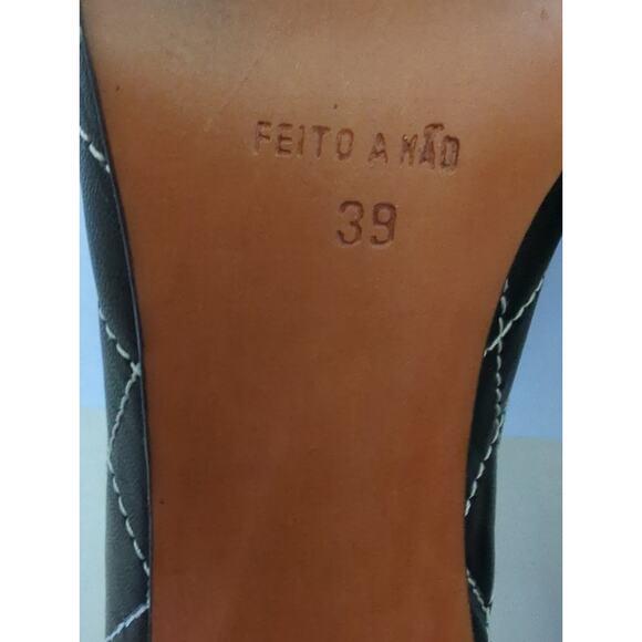 BRAZILIAN EXPLOSION by Gracienne Black Quilted Leather 2" Chunky Heel 39 US 8.5 - Picture 9 of 9